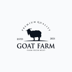 Farm logo design concept goat farm