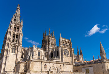 Fototapeta premium The Cathedral of Saint Mary of Burgos, Burgos, Castille and Leon, Spain. An UNESCO World heritage landmark along the Way of St. James
