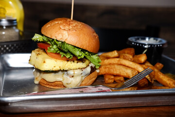 Pineapple Cheese Burger Fries