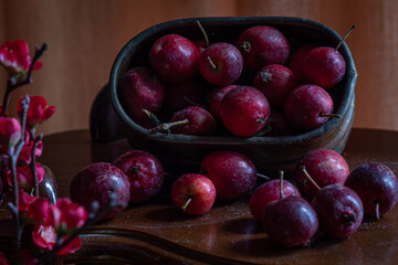 still life with small apples