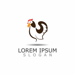 Fototapeta na wymiar Chicken logo Farm vintage, Animal rooster Vector Design
