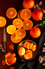 Naranjas y mandarinas