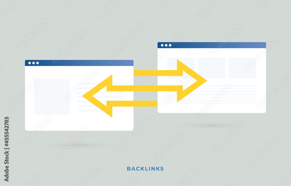 Poster backlink is a link created when one website links to another. backlinks link building concept - seo 