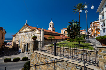 Panorama della città di castellabate, cilento