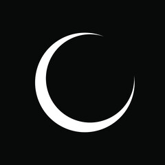 A beautiful cut moon of the first-day vector.