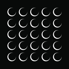 White moons background vector. Moon Background.
