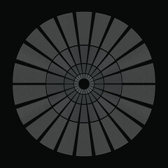 Abstract round flower design vector. © AmolXNova