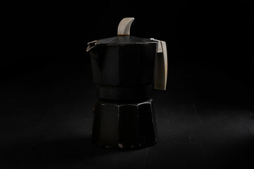 Isolated Coffee maker on black background
