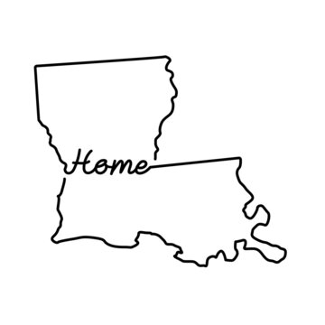 Louisiana Cruiser State Outline with Elements Inside BANNER