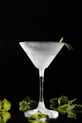 martini with olives
