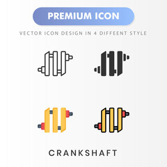 crankshaft icon for your website design, logo, app, UI. Vector graphics illustration and editable stroke.