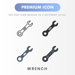 wrench icon for your website design, logo, app, UI. Vector graphics illustration and editable stroke.