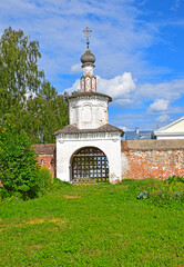 The Monastery of the Ordination of the Sacrament was founded in 1207 by the Bishop of Suzdal, John. Russia, Suzdal, August 2021.