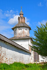 The Alexander Monastery was founded in 1240 by Prince Alexander Nevsky. It was abolished in 1764. In 2006 it was resumed as a monastery. Russia, Suzdal, August 2021.