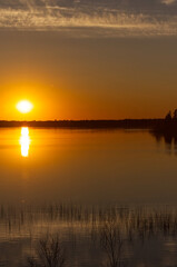 Obraz premium The Fiery Glow of the Setting Sun
