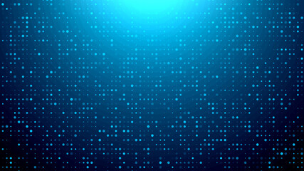 Abstract dot blue green pattern gradient texture technology background.