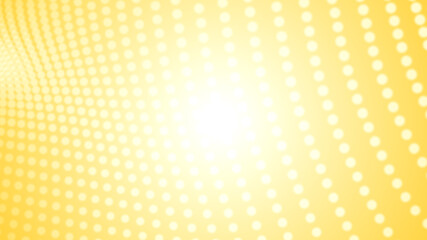 Abstract dot white yellow color wave pattern gradient texture technology background.