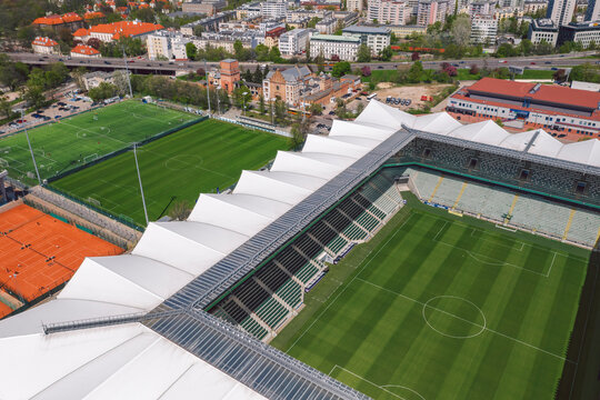 Warsaw, Poland - May 2021: Polish Army Stadium, Home Arena For Legia Warszawa