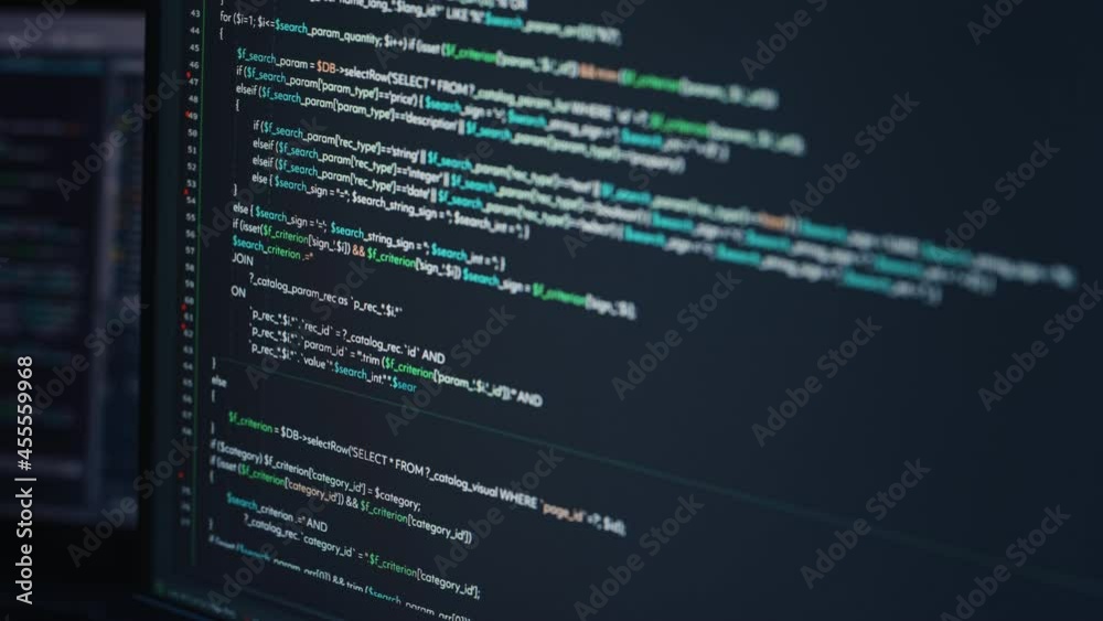 Poster Computer Screen Showing App Design Interface with Working Terminal User Interface Showing Code Line. Innovative Artificial Intelligence Generated Algorithm for Innovative Cyber Secure Software