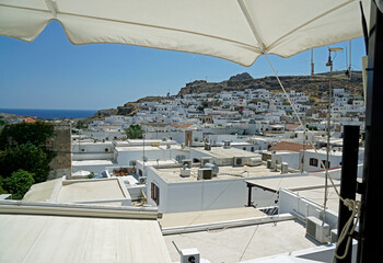 scenic viewpoint over the houses of lindos