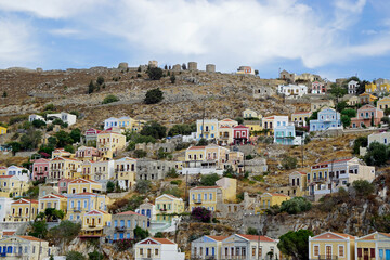 cozy village on symi island