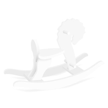 Rocking Horse kid toy - isolated vector illustration