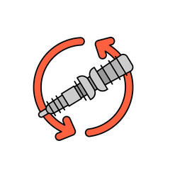 spark plug, mechanic, vehicle line icon colored. element of car repair illustration icons. Signs, symbols can be used for web, logo, mobile app, UI, UX