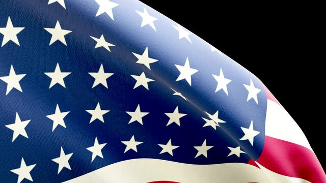 USA Flagge oder Fahne im Wind