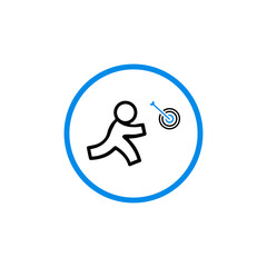 Business target icon vector