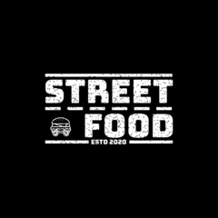 Obraz premium simple street food logo for food business