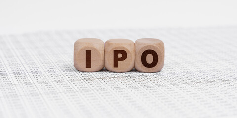 There are cubes on the reporting documents with the inscription - IPO