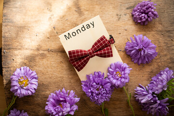card with lavender flowers