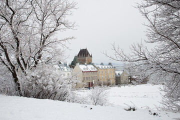 Plain of Abraham in winter in Quebec City