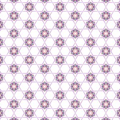 Textile vector pattern with geometric ornament in shades of purple