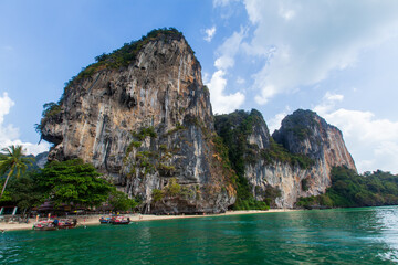 Fototapeta na wymiar Beautiful view on Ton Sai beach in Thailand.
