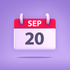 3D Calendar - September 20th