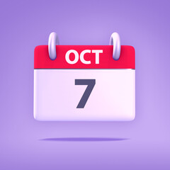 3D Calendar - October 7th