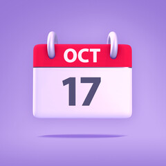 3D Calendar - October 17th