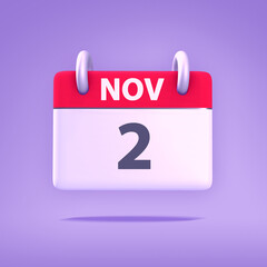 3D Calendar - November 2nd