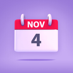 3D Calendar - November 4th