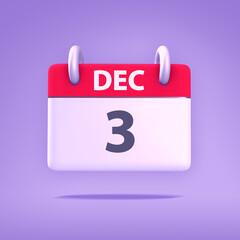3D Calendar - December 3rd