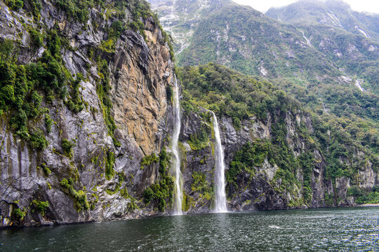 waterfall in the mountains