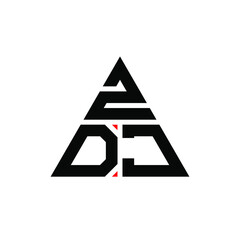 ZDJ triangle letter logo design with triangle shape. ZDJ triangle logo design monogram. ZDJ triangle vector logo template with red color. ZDJ triangular logo Simple, Elegant, and Luxurious Logo. ZDJ  - obrazy, fototapety, plakaty