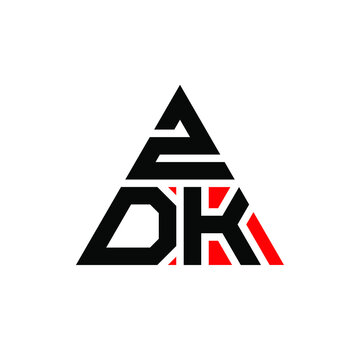 ZDK triangle letter logo design with triangle shape. ZDK triangle logo design monogram. ZDK triangle vector logo template with red color. ZDK triangular logo Simple, Elegant, and Luxurious Logo. ZDK 