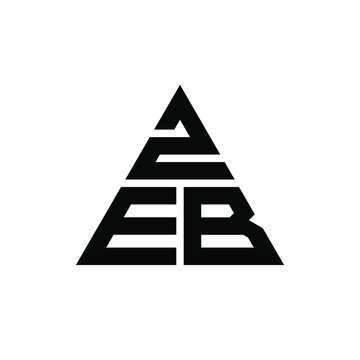 ZEB triangle letter logo design with triangle shape. ZEB triangle logo design monogram. ZEB triangle vector logo template with red color. ZEB triangular logo Simple, Elegant, and Luxurious Logo. ZEB 