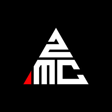 ZMC triangle letter logo design with triangle shape. ZMC triangle logo design monogram. ZMC triangle vector logo template with red color. ZMC triangular logo Simple, Elegant, and Luxurious Logo. ZMC 
