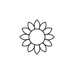 sunflower icon vector flower sign