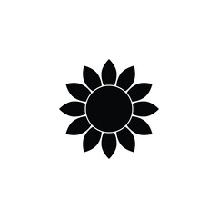 sunflower icon vector flower sign