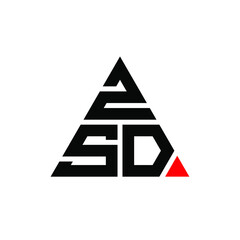 ZSD triangle letter logo design with triangle shape. ZSD triangle logo design monogram. ZSD triangle vector logo template with red color. ZSD triangular logo Simple, Elegant, and Luxurious Logo. ZSD 