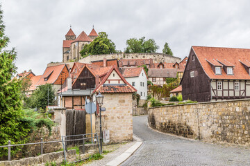 Fototapeta na wymiar Quedlinburg, Germany. Street view in the historic center